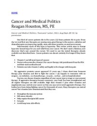 cover of the book Cancer and Vitamins ( Orthomolecular Medicine )