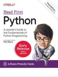 cover of the book Head First Python: A Learner's Guide to the Fundamentals of Python Programming, A Brain-Friendly Guide  