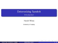 cover of the book Deterrorizing Sanskrit - Slides