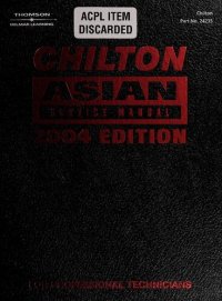 cover of the book Chilton Asian Service Manual 2004 Edition