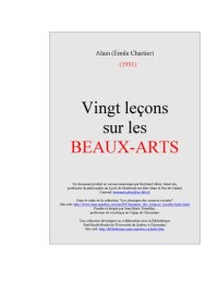 cover of the book Vingt lecons sur les beaux-arts