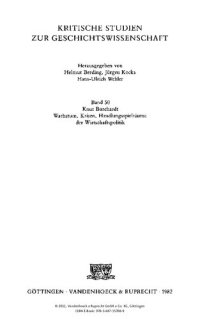 cover of the book Wachstum, Krisen, Handlungsspielräume der Wirtschaftspolitik: Studien zur Wirtschaftsgeschichte des 19. und 20. Jahrhunderts