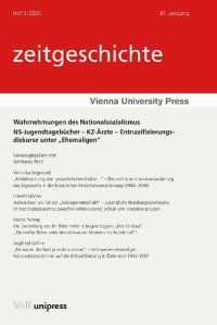 cover of the book Wahrnehmungen des Nationalsozialismus: NS-Jugendtagebücher – KZ-Ärzte – Entnazifizierungsdiskurse unter „Ehemaligen“