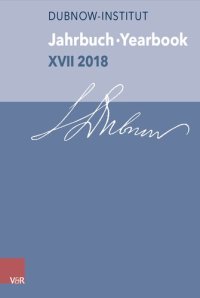 cover of the book Dubnow Institute Yearbook XVII/2018