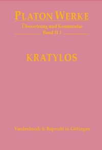 cover of the book Kratylos: Übersetzung und Kommentar