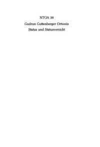 cover of the book Status und Statusverzicht im Neuen Testament und seiner Umwelt