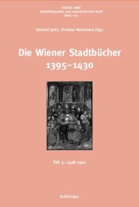 cover of the book Die Wiener Stadtbücher 1395-1430: Teil 5: 1418-1421