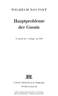 cover of the book Hauptprobleme der Gnosis