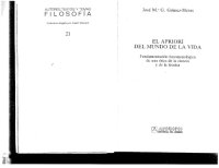 cover of the book El apriori del mundo de la vida: Fundamentacion fenomenologica de una etica de la ciencia y de la tecnica