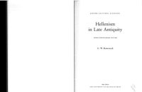 cover of the book Hellenism in Late Antiquity (Thomas Spencer Jerome Lectures)