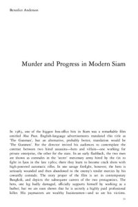 cover of the book Murder and Progess In Modern Siam