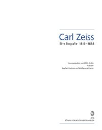 cover of the book Carl Zeiss 1816–1888: Eine Biografie