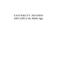 cover of the book University Records and Life in the Middle Ages