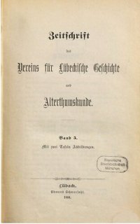 cover of the book Zeitschrift des Vereins für lübeckische Geschichte und Altertumskunde