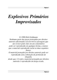 cover of the book Explosivos primários improvisados