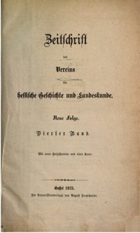 cover of the book Zeitschrift des Vereins für hessische Geschichte und Landeskunde