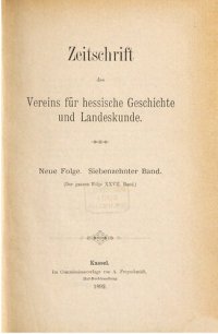 cover of the book Zeitschrift des Vereins für hessische Geschichte und Landeskunde