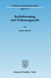 cover of the book Rechtsberatung und Verfassungsrecht