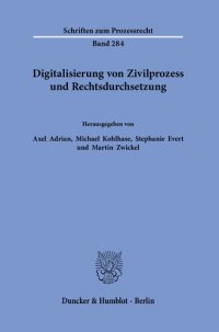 cover of the book Digitalisierung von Zivilprozess und Rechtsdurchsetzung