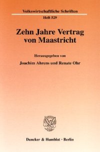 cover of the book Zehn Jahre Vertrag von Maastricht