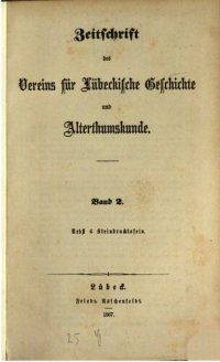 cover of the book Zeitschrift des Vereins für lübeckische Geschichte und Altertumskunde