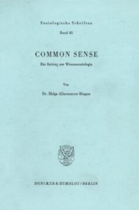 cover of the book Common Sense: Ein Beitrag zur Wissenssoziologie