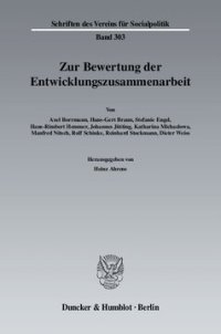 cover of the book Zur Bewertung der Entwicklungszusammenarbeit