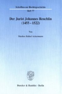 cover of the book Der Jurist Johannes Reuchlin (1455–1522)