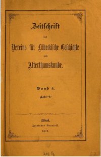 cover of the book Zeitschrift des Vereins für lübeckische Geschichte und Altertumskunde