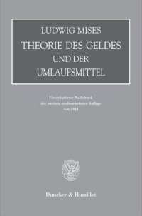 cover of the book Theorie des Geldes und der Umlaufsmittel