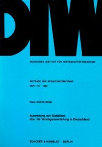 cover of the book Auswertung von Statistiken über die Vermögensverteilung in Deutschland