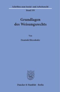 cover of the book Grundlagen des Weisungsrechts