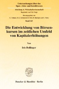 cover of the book Die Entwicklung von Börsenkursen im zeitlichen Umfeld von Kapitalerhöhungen