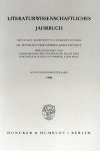 cover of the book Literaturwissenschaftliches Jahrbuch: 39. Band (1998)