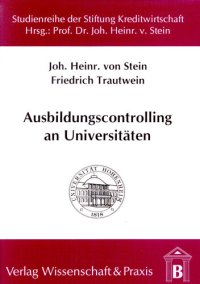 cover of the book Ausbildungscontrolling an Universitäten: Grundlagen, Implementierung und Perspektiven