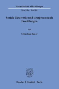 cover of the book Soziale Netzwerke und strafprozessuale Ermittlungen