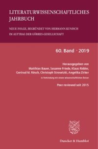 cover of the book Literaturwissenschaftliches Jahrbuch: 60. Band (2019)