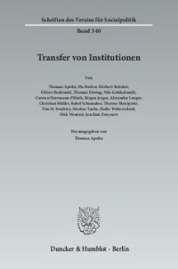 cover of the book Transfer von Institutionen