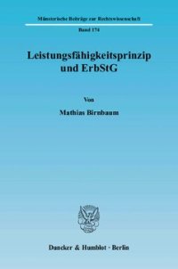 cover of the book Leistungsfähigkeitsprinzip und ErbStG