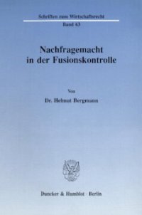 cover of the book Nachfragemacht in der Fusionskontrolle