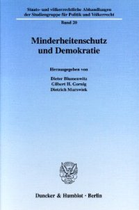 cover of the book Minderheitenschutz und Demokratie