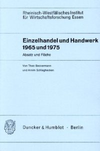 cover of the book Einzelhandel und Handwerk 1965 und 1975: Absatz und Fläche