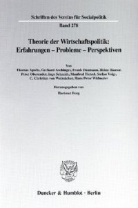 cover of the book Theorie der Wirtschaftspolitik: Erfahrungen - Probleme - Perspektiven