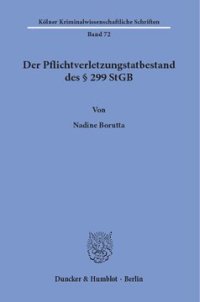 cover of the book Der Pflichtverletzungstatbestand des § 299 StGB