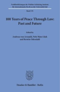 cover of the book 100 Years of Peace Through Law: Past and Future