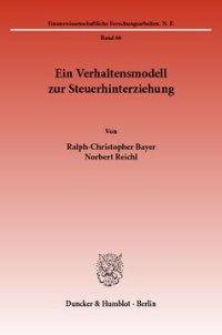 cover of the book Ein Verhaltensmodell zur Steuerhinterziehung