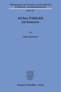 cover of the book Ad-hoc-Publizität im Konzern