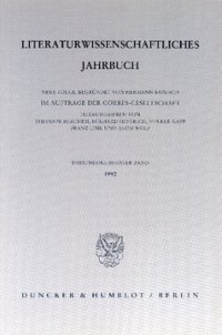 cover of the book Literaturwissenschaftliches Jahrbuch: 33. Band (1992)