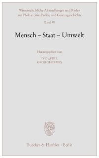 cover of the book Mensch - Staat - Umwelt