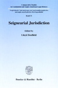 cover of the book Seigneurial Jurisdiction